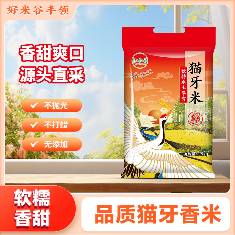 2024 New Rice Authentic Long Grain Cat Tooth Fragrant Rice with Egg Fried Rice Long Grain Fragrant Rice Pot Rice Cat Tooth Rice
