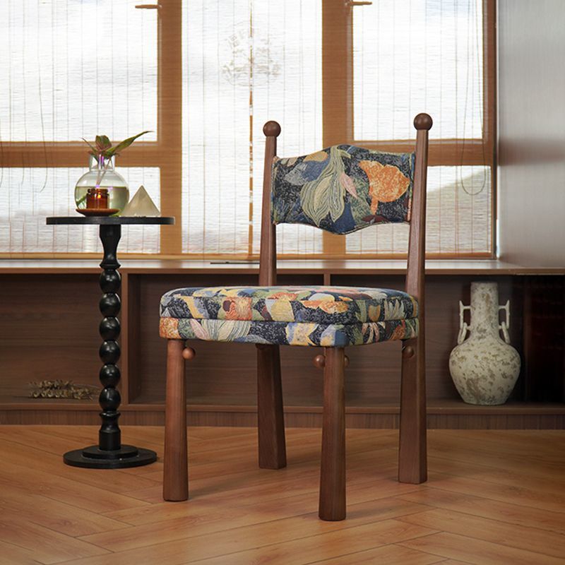 French Style Retro Ash Wood Solid Wood Desk Chair Household Small Apartment Modern Simple Household Chair Antique Dining Chair