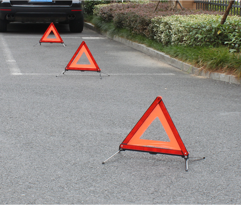 Car Tripod Warning Board Car Reflective Tripod Parking Safety Emergency Supplies Foldable Warning Light Board