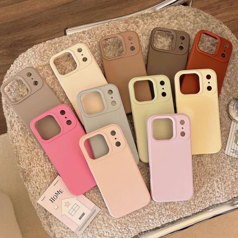 Ins Simple Solid Color iPhone 17 Pro Max Case Suitable for 15 Apple Phone Case 16 Premium Matte 13 Anti-Drop 12 Ins Simple Solid Color iPhone 17 Pro Max Case Suitable for 15 Apple Phone Case 16 Premium Matte 13 Anti-Drop 12
