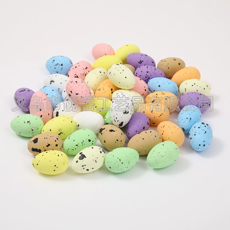 Пятно пасхальные яйца 2*3cm красочная пена многоцветная имитация птицы голубиное яйцо праздник украшения