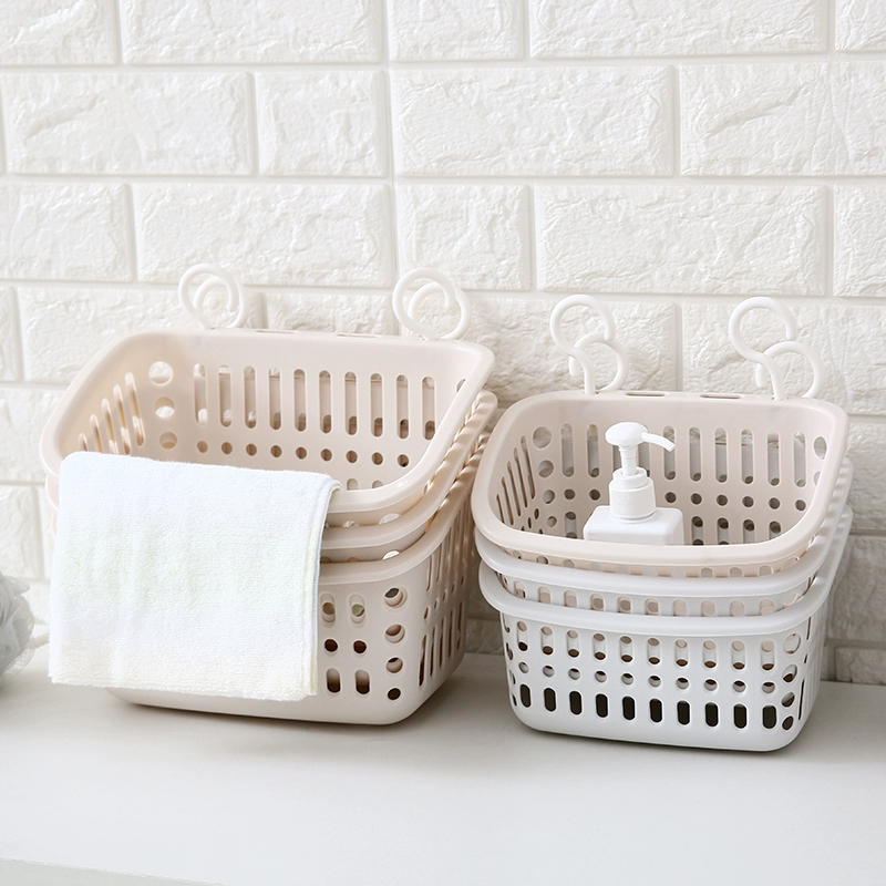 Корзина для хранения на крючке, подвесная корзина для кухни, ванне, косметики, пластиковаенная корзина для хранения