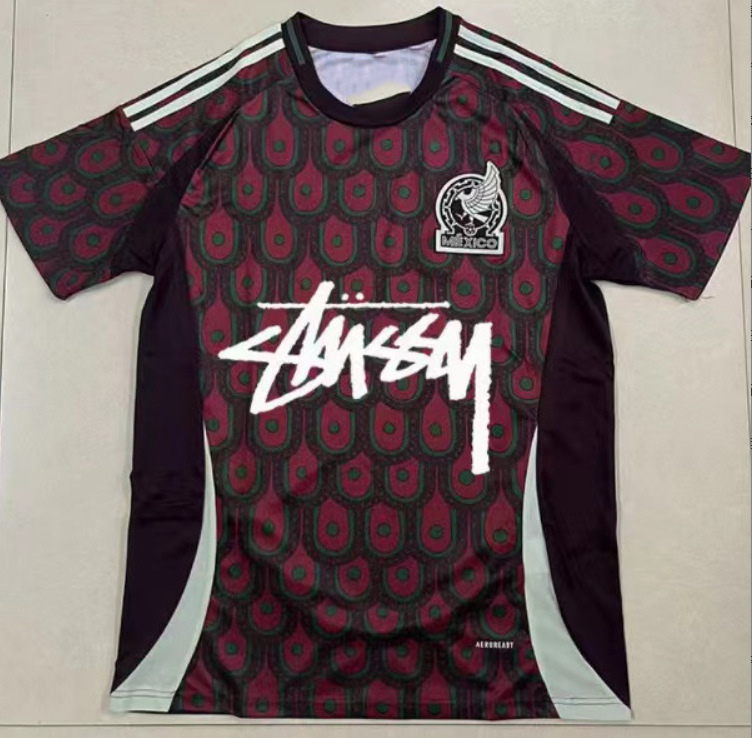 Stussy Jersey Brasil Flamengo Italia Edición conmemorativa Portugal París Francia Uniforme de fútbol