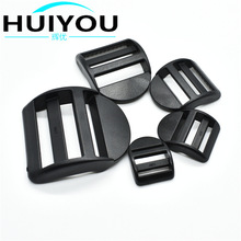 黑色塑料梯形调节扣 箱包配件目字扣 伞绳编织四档扣