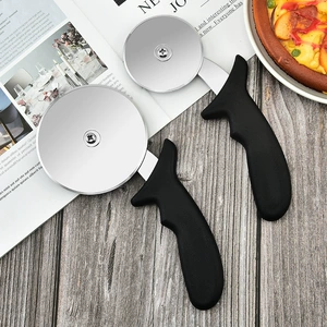 [厂家批发 不锈钢滚轮披萨刀介饼刀烘焙工具切 Pizza Cutter披萨刀]