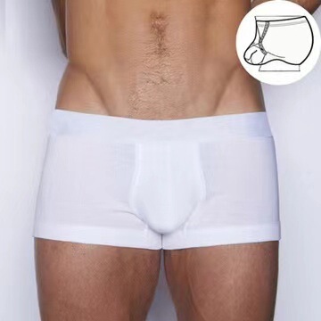 Trendy and personalized pure cotton men's ring boxer briefs low-waist sexy sports U-shaped simple boxer briefs