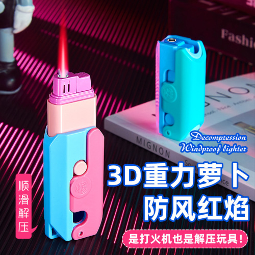 Carrot Knife Lighter Straight to Luo Fudong Inflatable Lighter Decompression Toy Carrot Knife Lighter