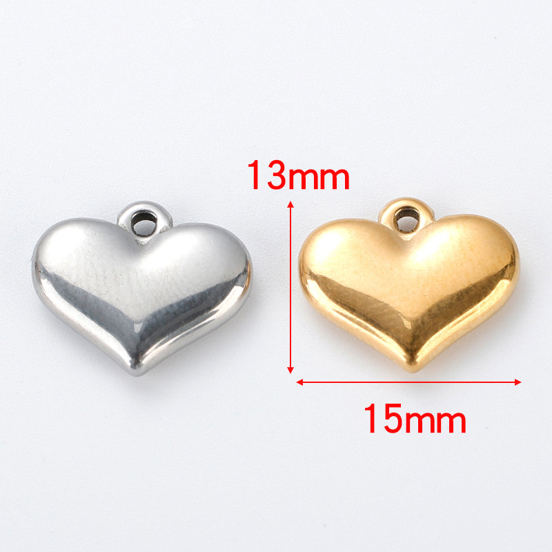 DIY Jewelry Accessories Classification 1 Piece 304 Stainless Steel Cross Leaf Heart Shape Pendant