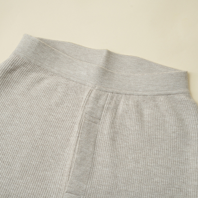 Quần len cashmere nam lưng cao dày ấm — Màu xám đậm của nam giới chi tiết 13