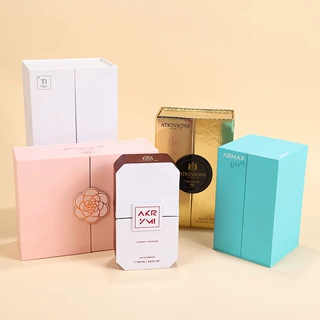 厂家定制双开门礼品盒外贸香水瓶包装礼盒LOGO定做化妆品伴手礼盒
