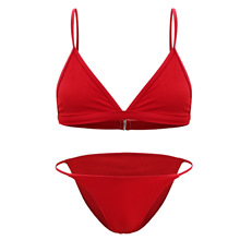 Tzy1390L女士泳装比基尼三角内裤套装性感修身分体式胸罩内衣批发