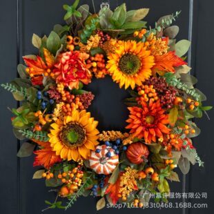 TEMU TK ������Ʒ�＾���h��ͥ�Ɍ��b��滨�h�r���Tǰwreath
