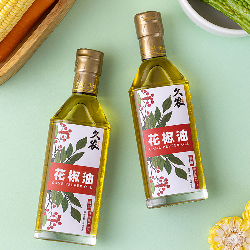 Sichuan Specialty Red Flower Pepper Oil, Hot Pressed Flower Pepper Oil, Cold Dressing Seasoning Oil, 168ml, Wholesale