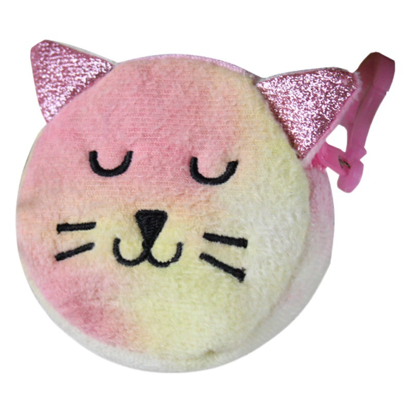 Единорог Плюшевая сумка через плечо Милый мультфильм Цвет мороженого Tie-Dye Круглая сумка для наушников на молнии Девушка Портмоне