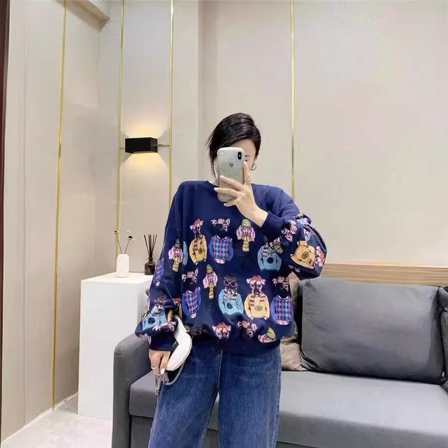 スウェットシャツ｜秋・コットン・長袖・カジュアル・プルオーバー・ラウンドネック・プリント|undefined