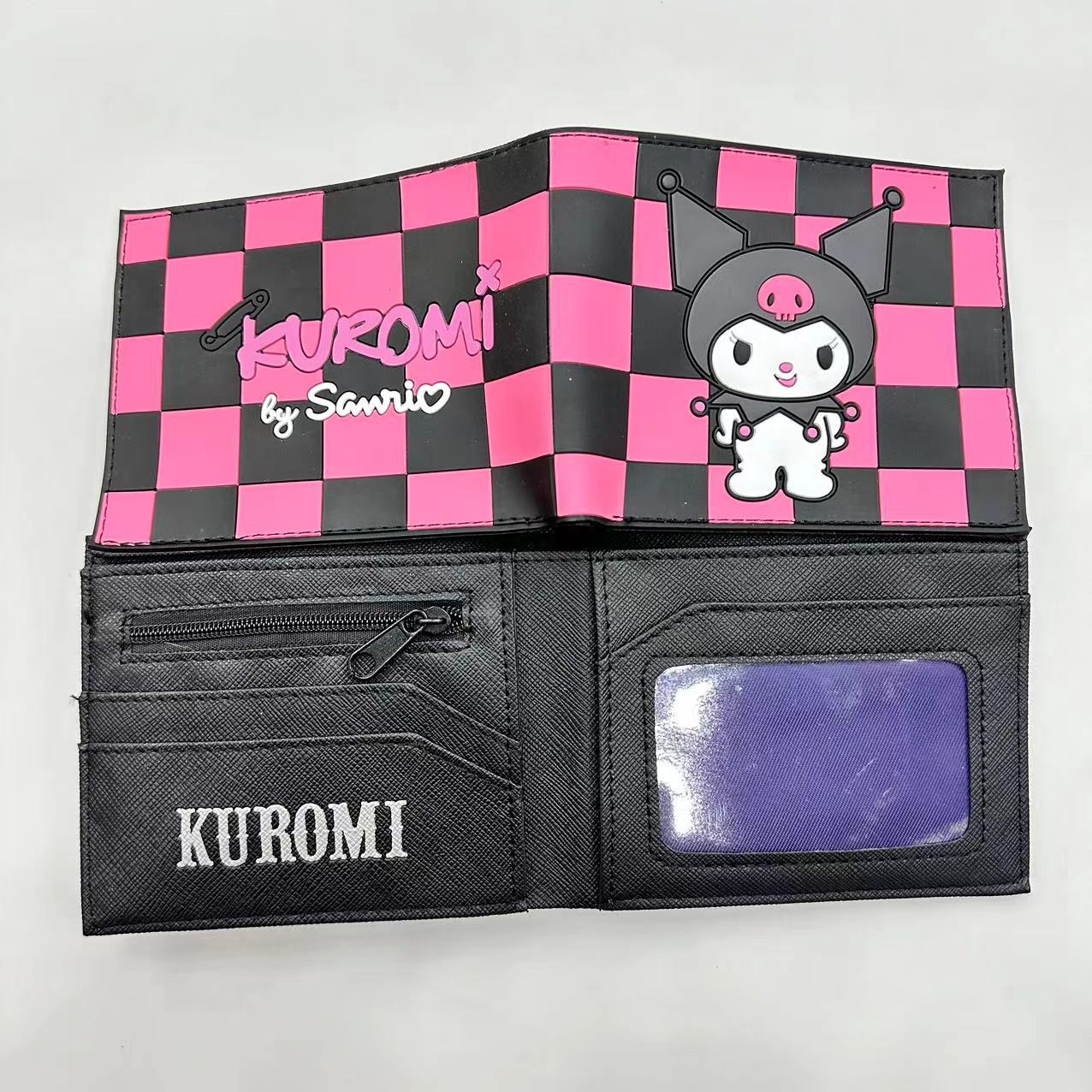 Coolomi PVC cremallera corta cartera Yugui perro melodía titular de la tarjeta clave caso monedero KT bolsa