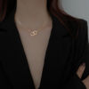 Brand necklace, universal small chain for key bag , does not fade, simple and elegant design, internet celebrity