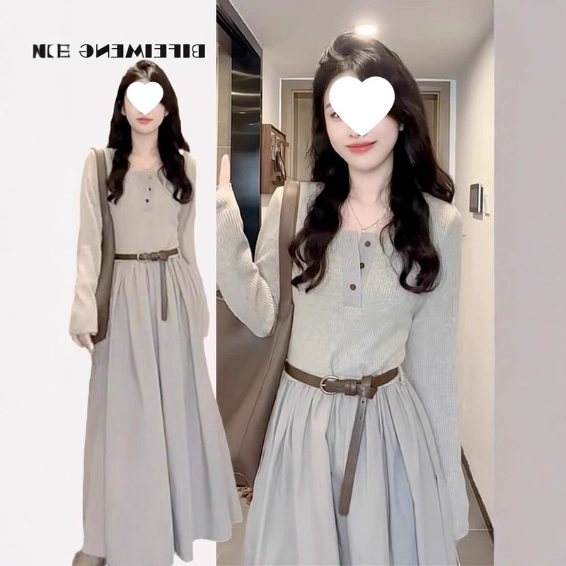 2025 New Autum Popular Style French Long-Sleeved Dress Women's Early Autum Elegant Atmosphere Long Skirt 2025 New Autum Popular Style French Long-Sleeved Dress Women's Early Autum Elegant Atmosphere Long Skirt