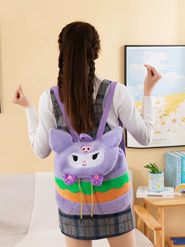 Cartoon Backpack, Plush Cute Bag, Multiple Sizes (32–40 cm) Shoulder/Backpack Style