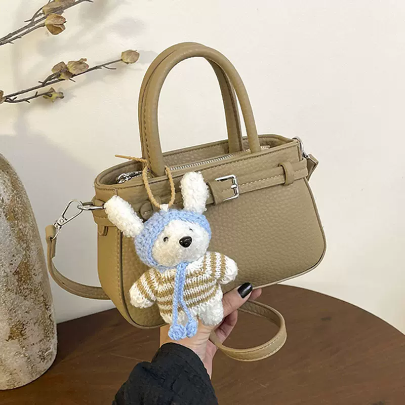 跨境时尚潮流手提简约2026新款小众高级感斜挎包水桶包百搭单肩包