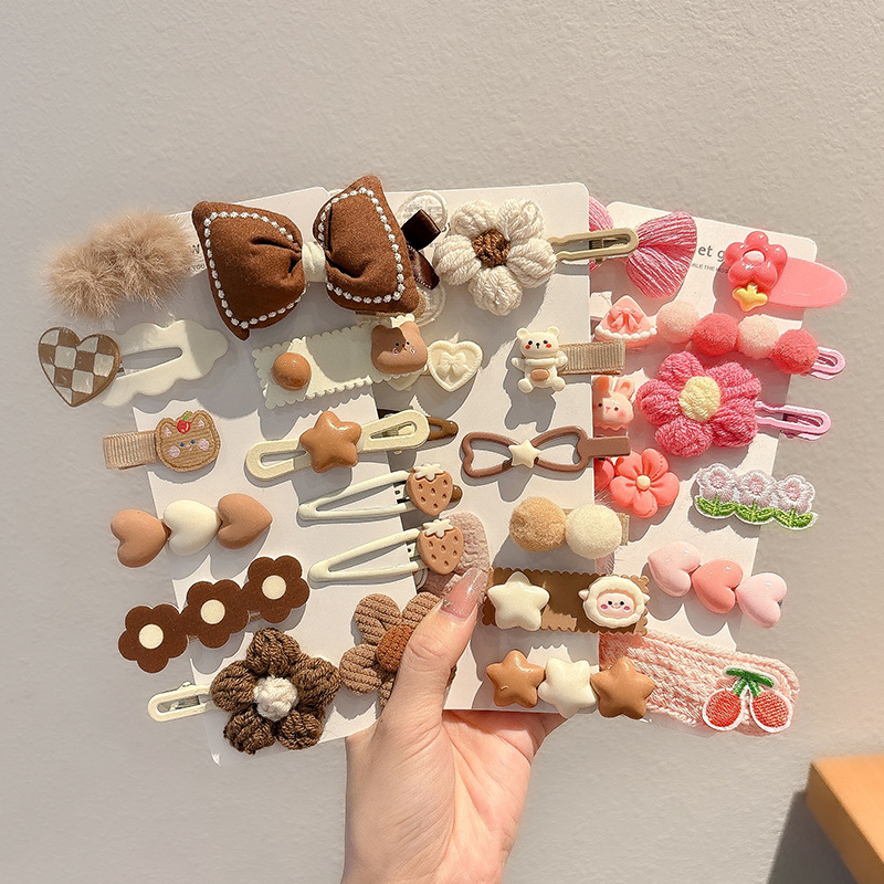 Peel de peluche para niños BB clip clip de peluche clip lateral para niñas lindas niñas toque de pelo para bebés