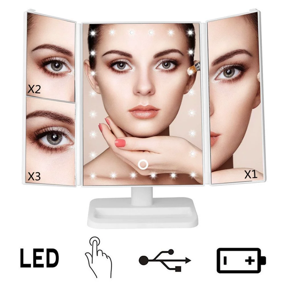 Складная настольная лампа с LED, сенсорное управление, заполняющий свет, зеркало с подсветкой, новая коллекция