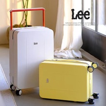 正品Lee新款宽拉杆行李箱密码箱女士高级感超轻大容量拉链箱
