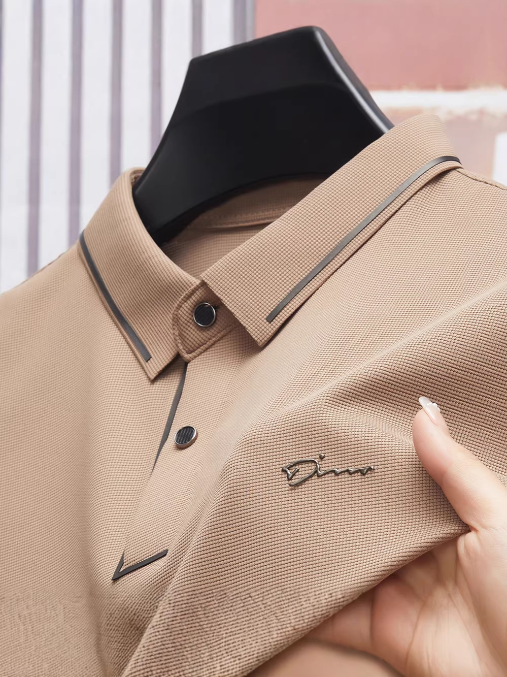 Men's Short-Sleeved T-Shirt Polo Shirt Summer Thin Anti-Wrinkle No-Iron Seamless T-Shirt Cross-Border Middle-Aged Dad's Top