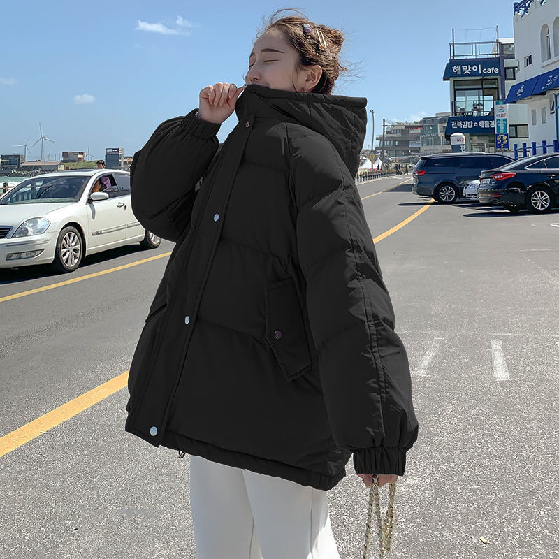 中款棉服冬季女2025年新款棉袄韩版学生宽松面包服洋气棉衣外套潮