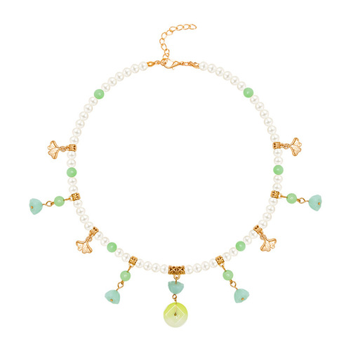 Simple retro derivative Da Qiao necklace ancient style Hanfu soft necklace open collar Tang style accessories 15.9GF049