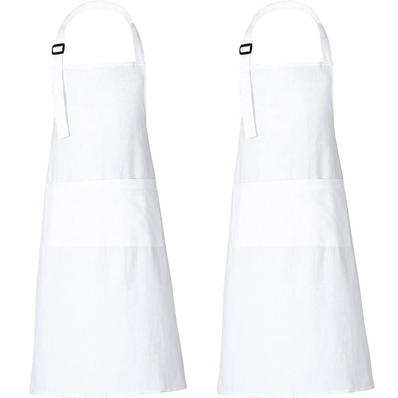 Transfronterizo Amazon alarga delantal logotipo personalizado poliéster cintura camarero ropa de trabajo cocina hogar delantal