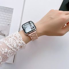 Suitable for apple watch SE anti-ceramic watch strap Apple 9th generation plastic candy color three-strain wristband