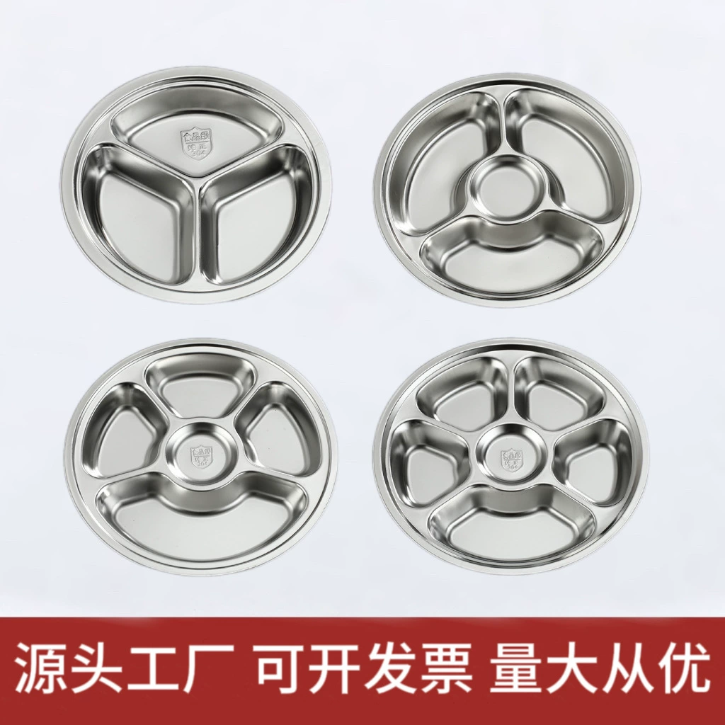 Dinner plate stainless steel for children and adults, school lunch box