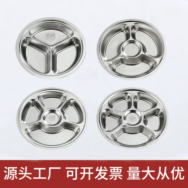Dinner plate stainless steel for children and adults, school lunch box