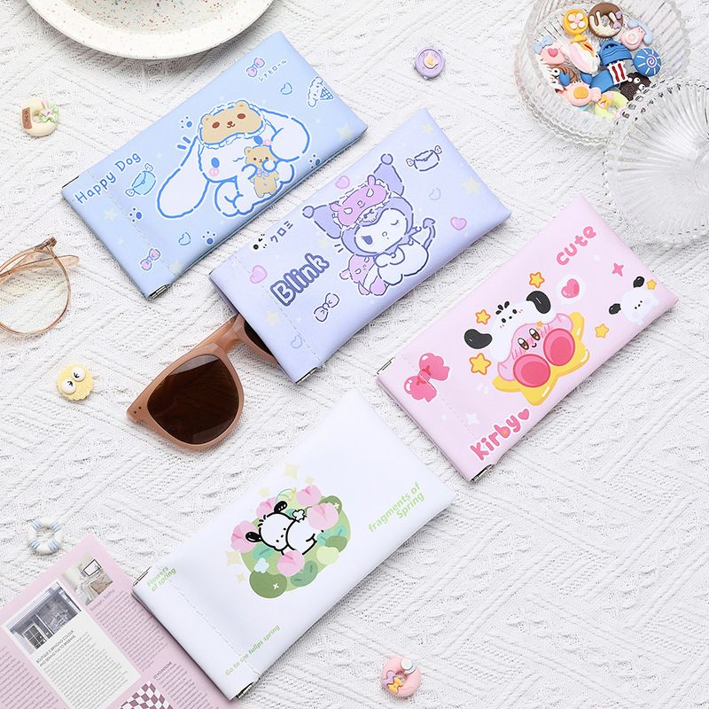 Anti-Pressure Glasses Bag for Women, Portable Anti-Falling Glasses Storage Bag, Cute Cartoon Shrapnel Automatic Closing Glasses Bag Anti-Pressure Glasses Bag for Women, Portable Anti-Falling Glasses Storage Bag, Cute Cartoon Shrapnel Automatic Closing Glasses Bag