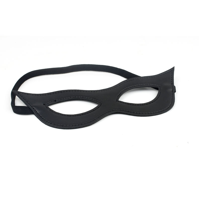 厂家批发眼罩黑色走线松紧带露眼眼罩 黑色弹力束缚成人用品面罩