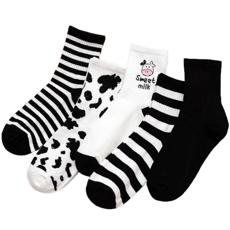 Japanese retro cotton brand socks, mid-length, wholesale