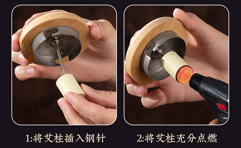 Handheld Moxa Box Portable Moxibustion Device with 40 Moxa Sticks for Home Use details