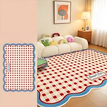 现货多巴胺棋盘格撞色客厅地毯儿童卧室地毯沙发柔软彩色加厚地垫