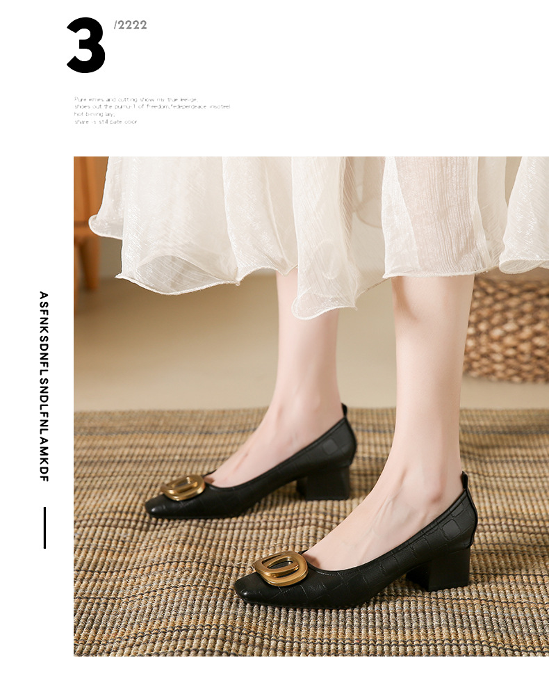 Damen Pumps Mit Karreeform Und Blockabsatz Aus Weichem Leder_voghion.com