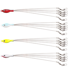 Shark Lure | Alabama Group Attack Fishing Kit - 21.5cm/18g, 4-Color Metal Lure Set