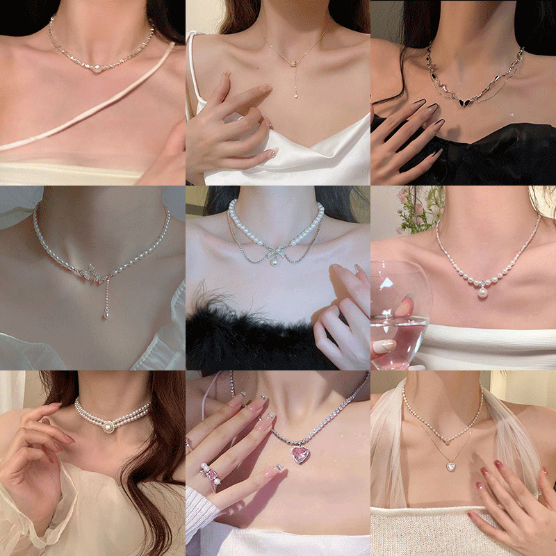 universal small design necklace from pearl