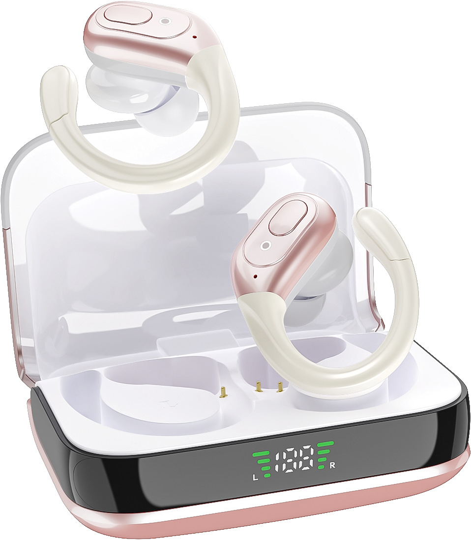 Los nuevos auriculares inalámbricos montados en el oído estéreo bilateral de reducción de ruido inteligente no se pueden tirar de los auriculares Bluetooth Tpyc-c