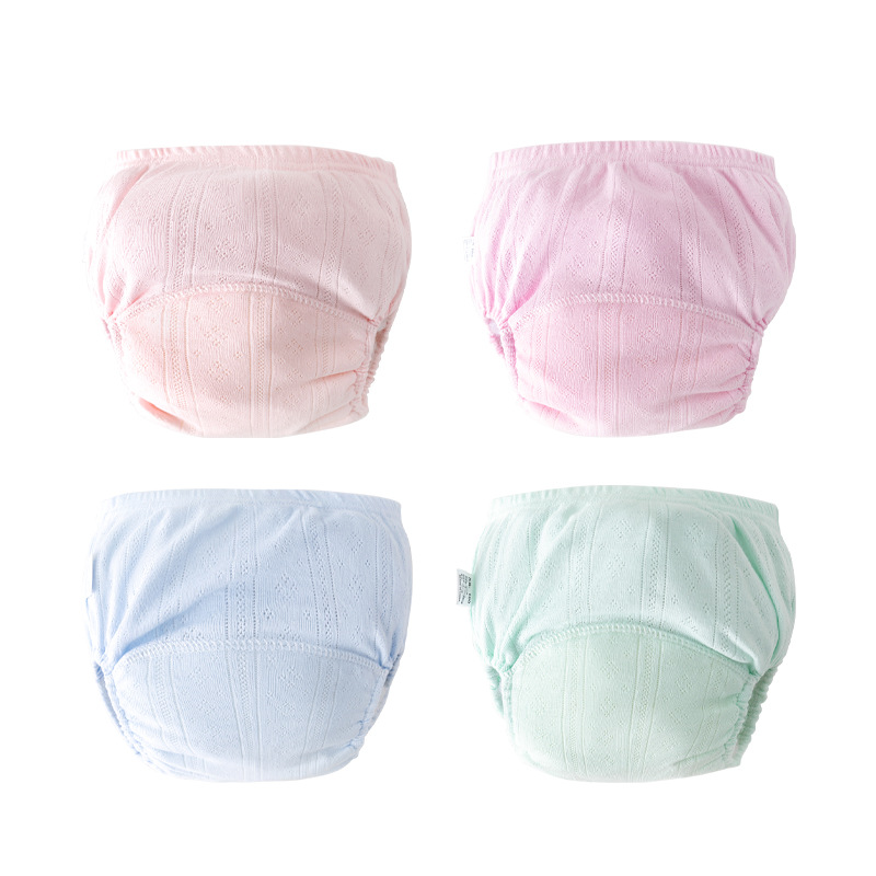 Pantalones de entrenamiento para bebé, tipo verano A, gasa lavable, ropa interior de algodón para niños, pantalones de pañales para niños y niñas, pantalones de pañales para bebés