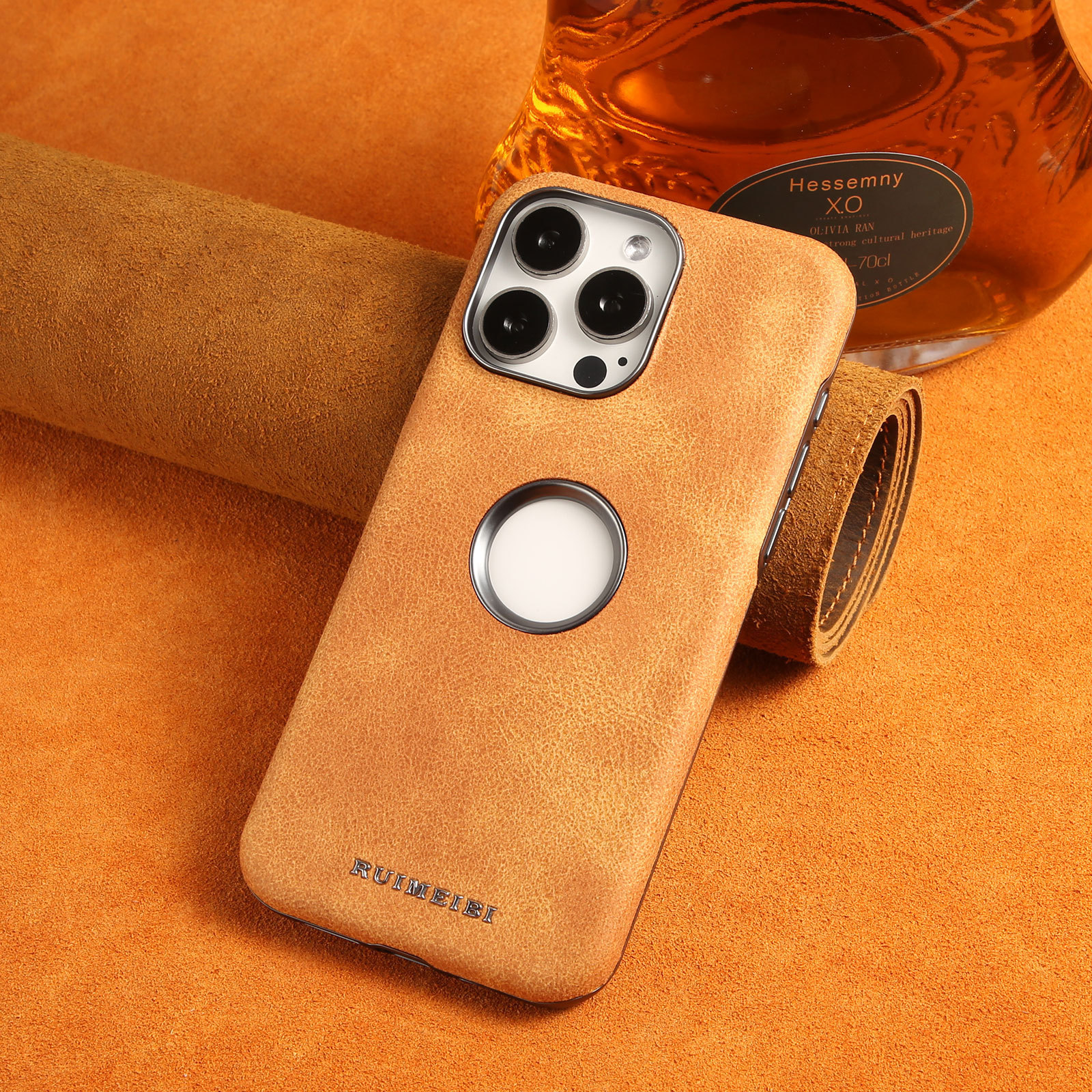Ốp lưng từ tính da mờ cao cấp cho iPhone 16 Pro Max, chống rơi, phù hợp doanh nhân — Đen quý phái, Xanh lam quý ông, Nâu thanh lịch, Nâu mocha chi tiết 11