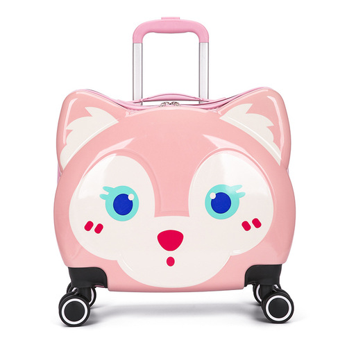 Lina Belle Children's Rolling Suitcase Wholesale Large Capacity 20-inch Luggage Silent Swivel Wheels Cartoon Travel Suitcase