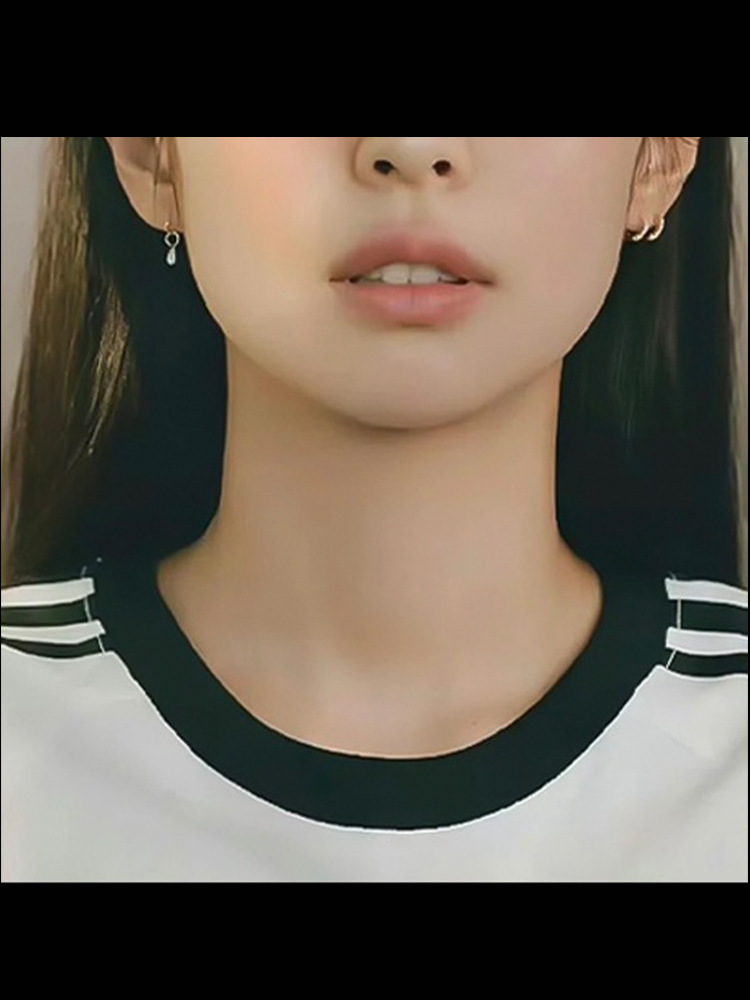 Internet celebrity's same asymmetrical water droplet buckle, ring, women's simple personality, exquisite summer ear_voghion.com