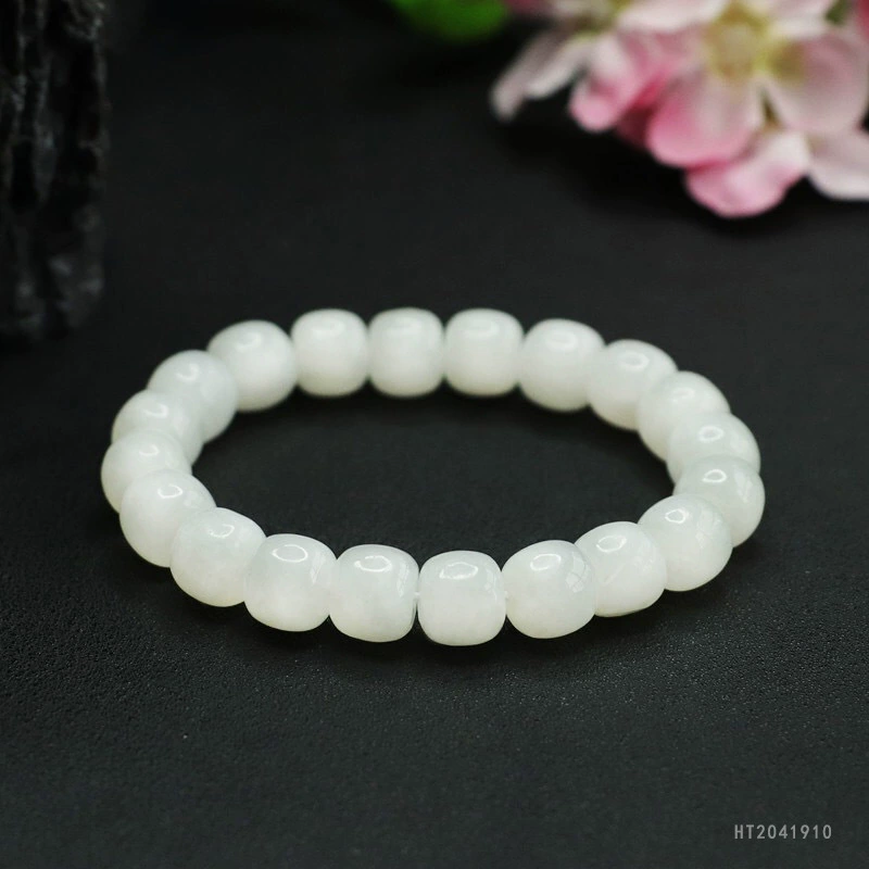 Браслет из натурального нефрита Гуань Ю, белый нефрит, браслет на удачу, нефритовые украшения, прямые поставки, дропшиппинг HT2041910