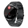 Black bamboo wireless watch strap charging