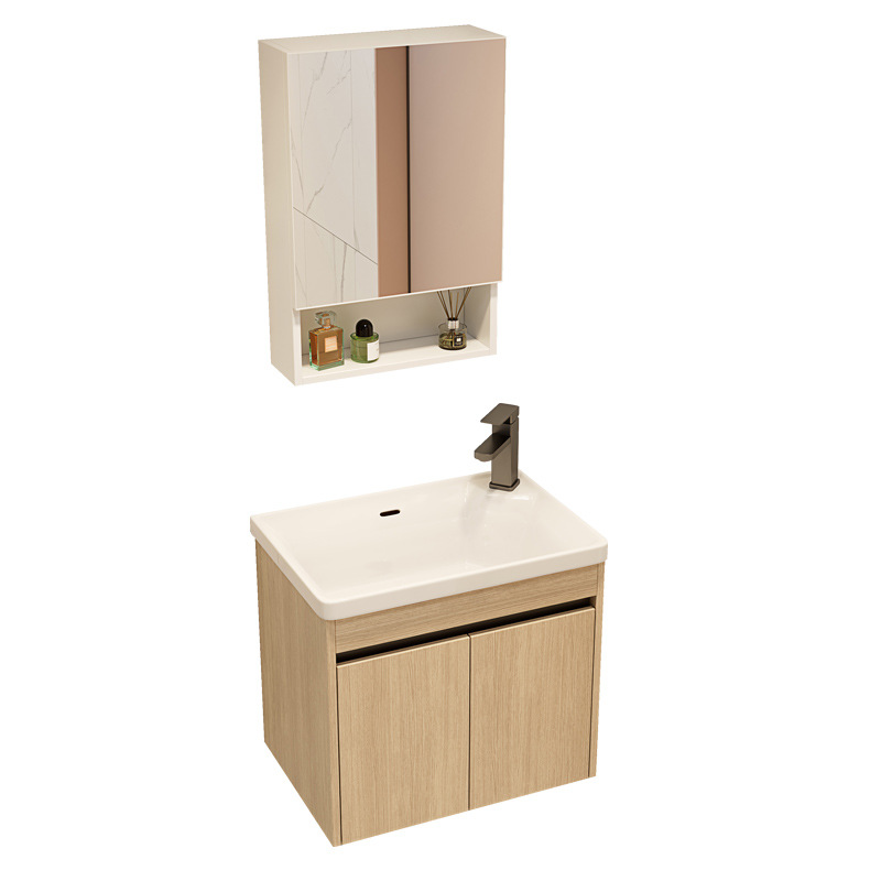 Mini hogar de color tronco ultra estrecho tipo pared tipo gabinete de baño combinado lavabo de cerámica profundizar lavabo de baño